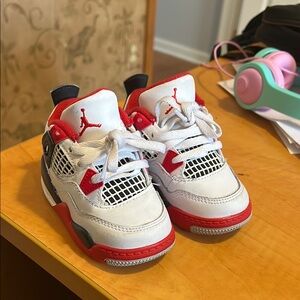 Kids Jordan Sneakers - White and Red